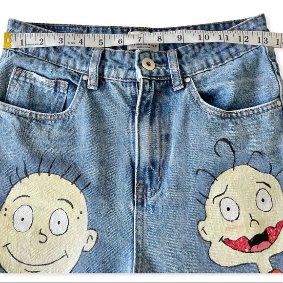 Rugrats Custom Denim Mom Jeans Size 4 - Picture 11 of 14